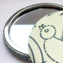 Fabric Pocket Mirror - Bird